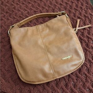 Wrangler Brown Leather Shoulder Bag